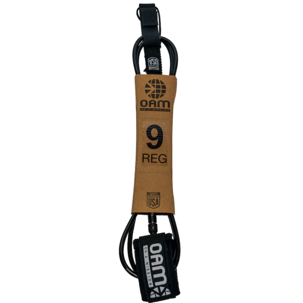 OAM REG 9' LEASH USA - BLACK