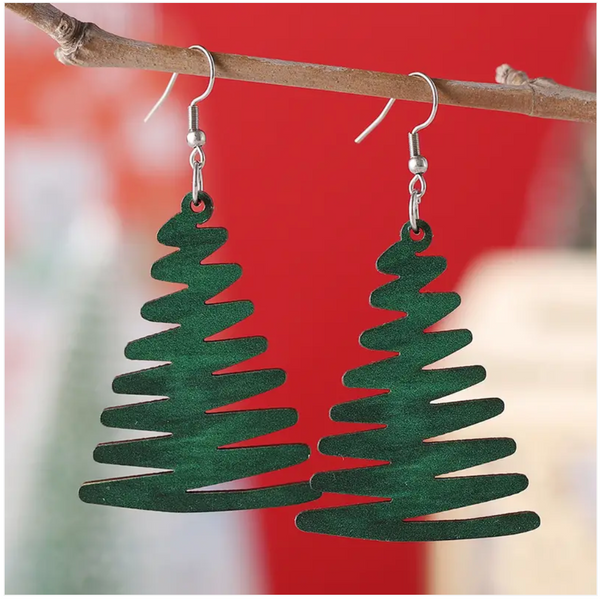 SUNNY CALIFORNIA EVERGREEN HOLIDAY EARRINGS