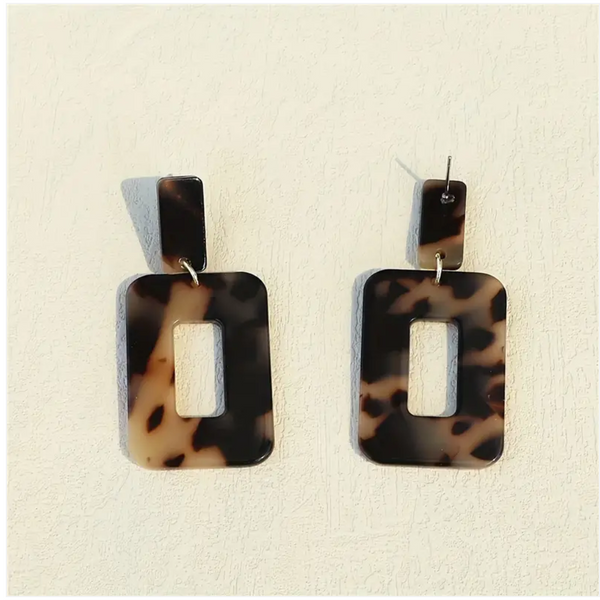 SUNNY CALIFORNIA GEOMETRIC TORTOISE SHELL EARRINGS