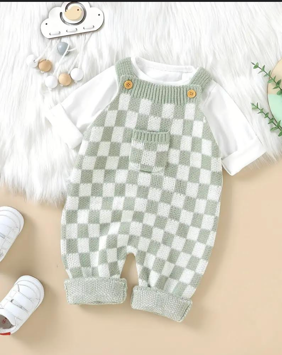 MIDTOWN TODDLER KNIT OVERALLS - SAG