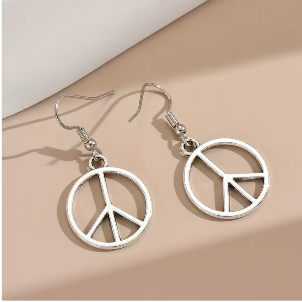 SUNNY CALIFORNIA PEACE SIGN EARRINGS