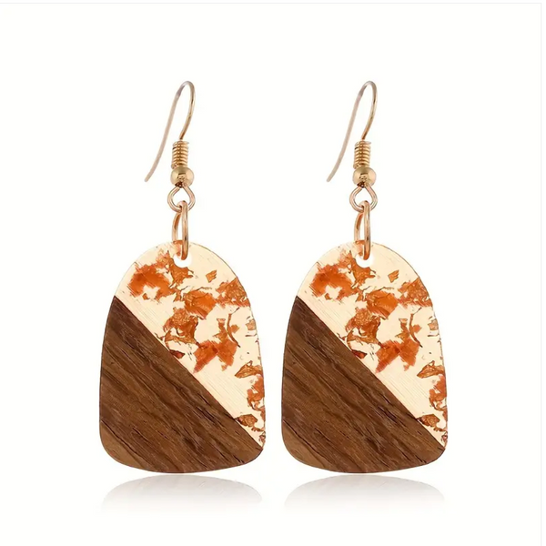 SUNNY CALIFORNIA WOOD AND RESIN EARRINGS