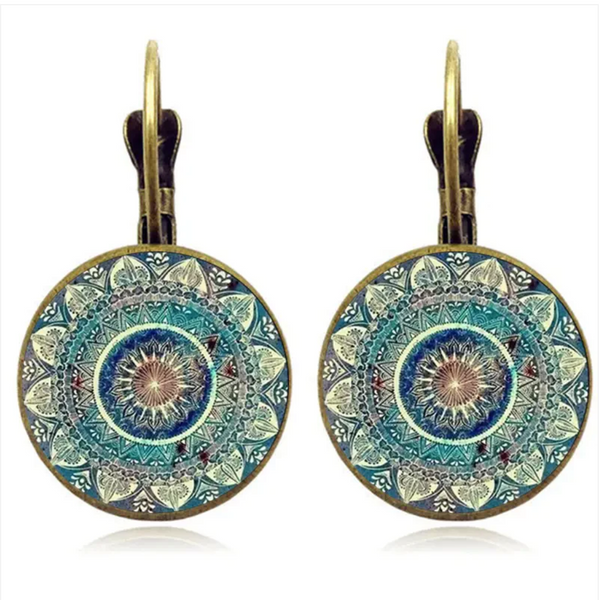 SUNNY CALIFORNIA MANDALA FLOWER EARRINGS