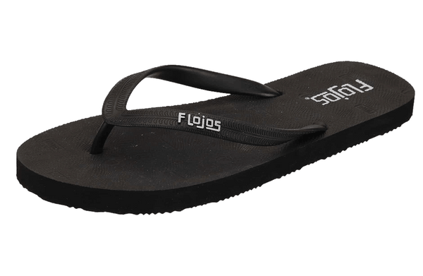 Black flojos flip flops sales