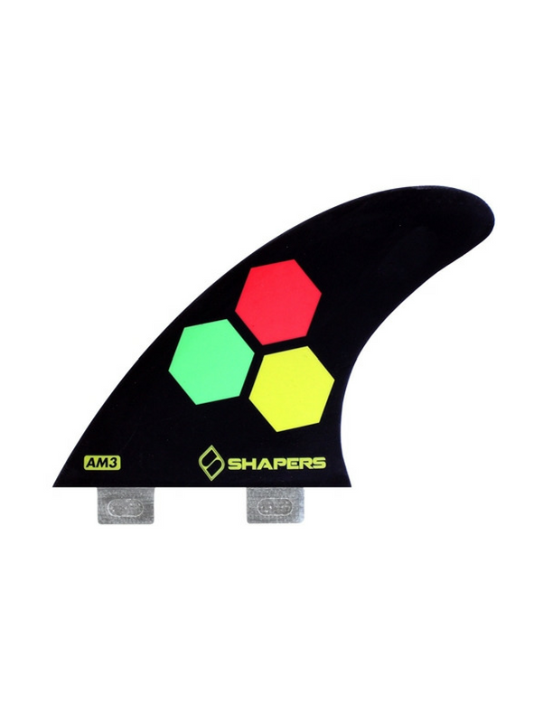 SHAPERS FINS FCS CORE LITE AM3 BLACK THRUSTER FINS