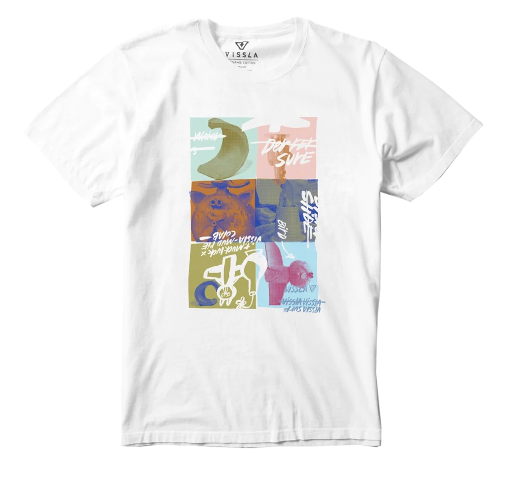 VISSLA TC MUD FLAPPERS PREMIUM PKT TEE - WHT