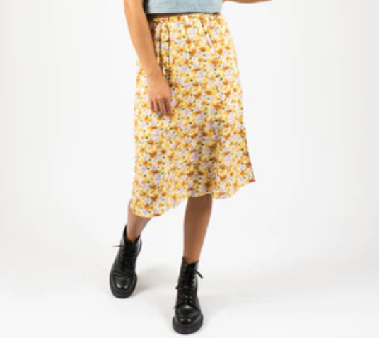 RUSTY BUNGALOW MIDI SKIRT - HONEY FIELDS