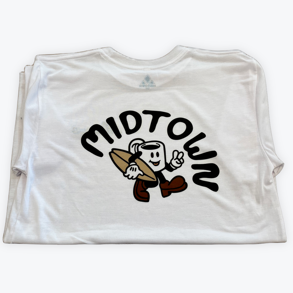 MIDTOWN COFFEE SIGNATURE TEE - WHITE