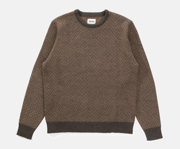 RHYTHM HERRINGBONE KNIT - SMOKE