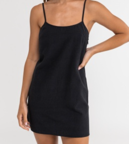 RHYTHM CLASSIC SLIP DRESS - BLACK