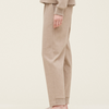 GRADE & GATHER FELT PANTS - GREIGE
