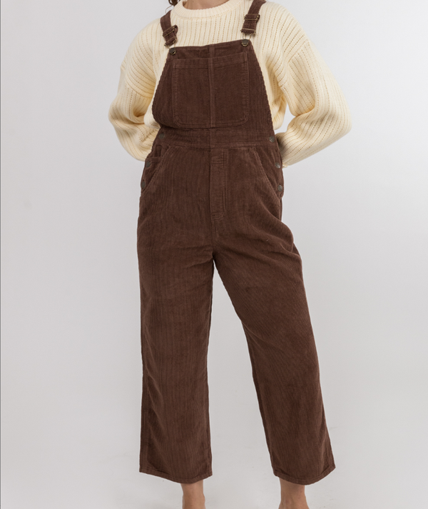 RHYTHM BRODIE CORDUROY JUMPSUIT - BROWN