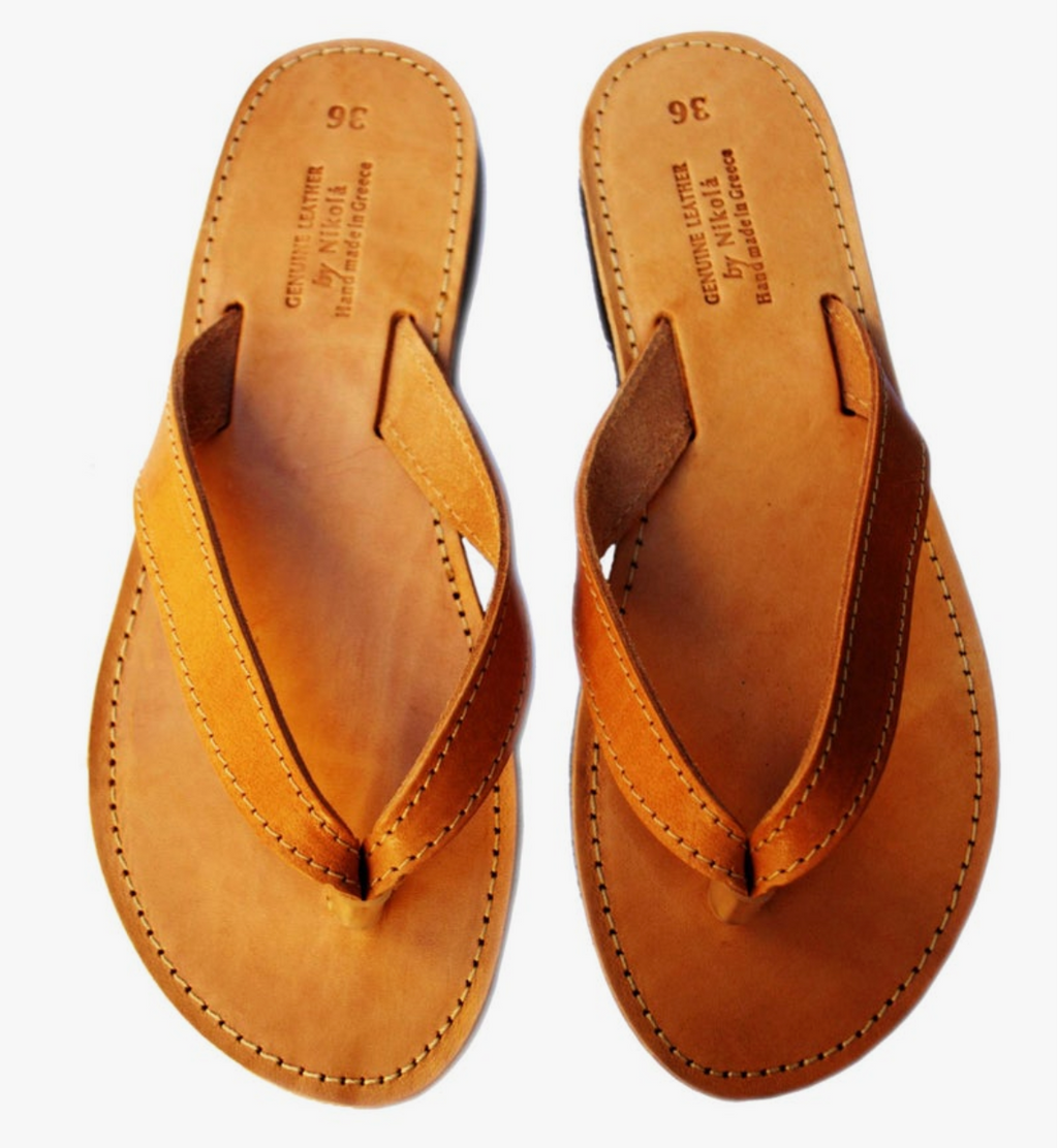 NIKOLA FLIP FLOP SANDALS - NATURAL TAN