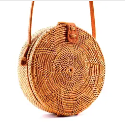 SEVEN ISLAND MIA RATTAN BAG - TAN