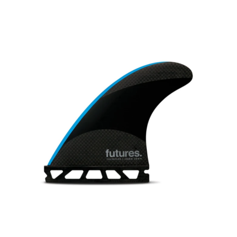 FUTURES FINS JJ-2 SMALL TECHFLEX THRUSTER BLACK/NEON BLUE