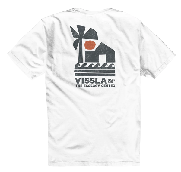 VISSLA ECOLOGY CENTER PREMIUM PKT TEE - WHT